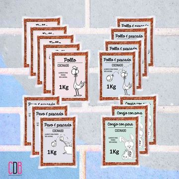 Foto de PACK LIGHT 4 MENÚS COCINADO GUAUANDCAT 15kg para perros