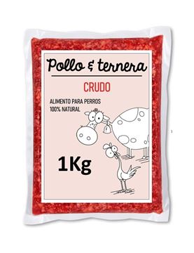 Foto de MENÚ POLLO Y TERNERA BARF 15 kilos para perros