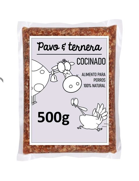 Foto de MENÚ PAVO Y TERNERA COCINADO 10 kilos para perros