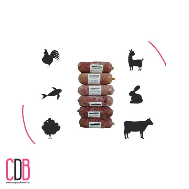 Foto de PACK DEGUSTACIÓN 6 TIPOS DE CARNES NUTRIMASCOTAS 3kg para perros y gatos